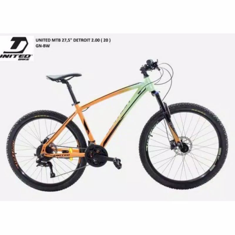 Sepeda Gunung 27.5 inch MTB United Detroit 2 2.00 200 Detroid 2.0 20 27 speed NEW