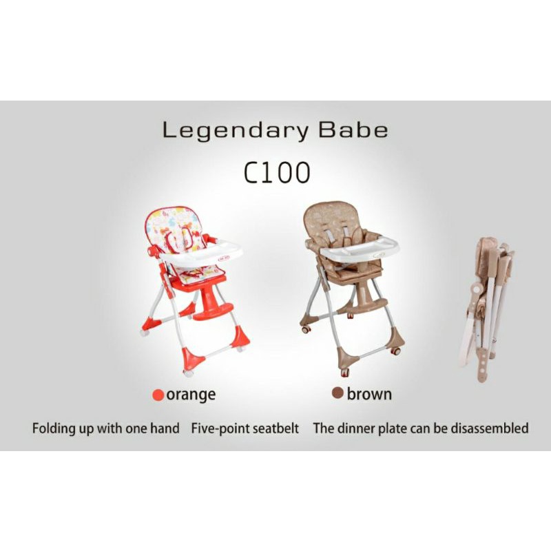 High Chair Kursi Makan Bayi Legendary Babe C100