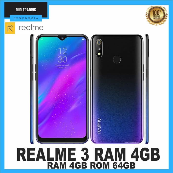 REALME 3 RAM 4GB ROM 64GB GARANSI RESMI ORIGINAL