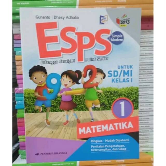 Buku ESPS matematika k13 kelas 1 sd/mi erlangga straight point series penerbit erlangga