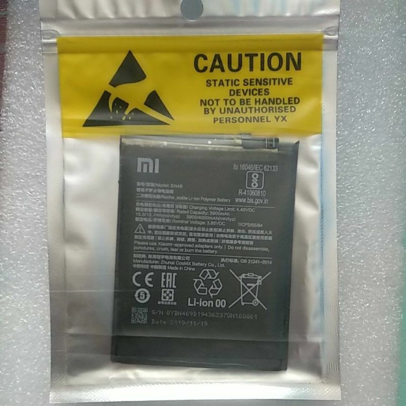 BATERAI BATRE XIAOMI REDMI 7 REDMI NOTE 8 BN46 ORIGINAL 100%