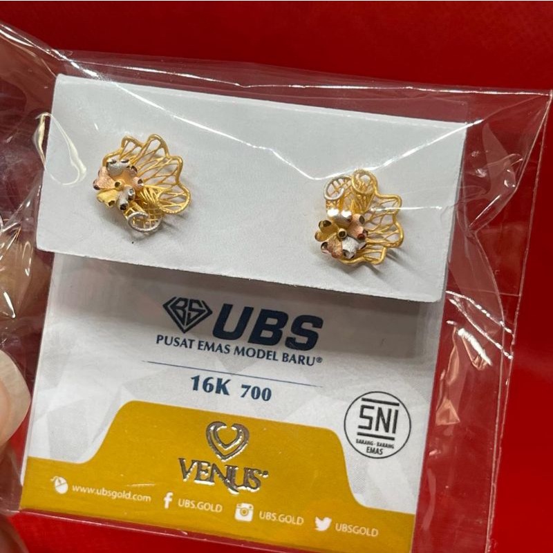 Anting tusuk emas asli 70/16k Ubs