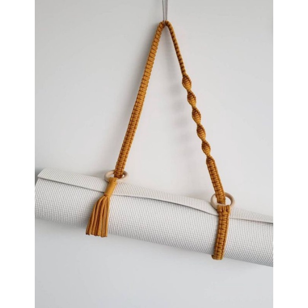 READY STOK) macrame yoga strap/ tas yoga/ Strap toga/ tali tas olahraga