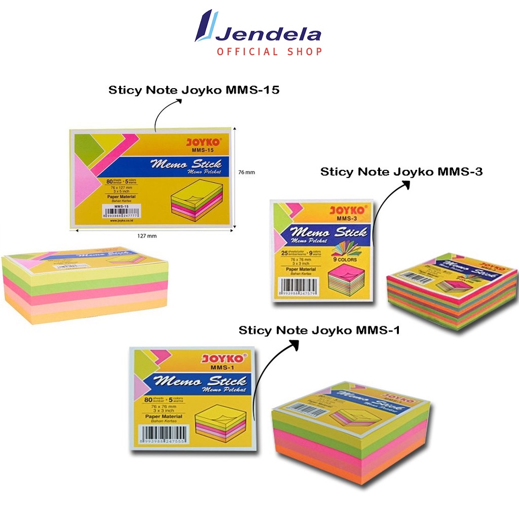 

Sticky Notes Joyko Memo Stick Mms-3 Mms-1 Mms-15 Kertas Memo Catatan Tempel Untuk Sekolah Kantor ATK