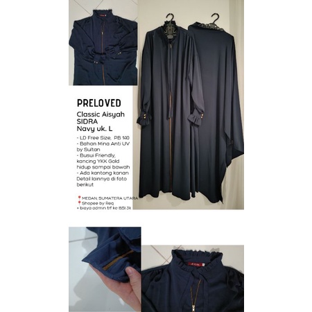 (PRELOVED) Classic Aisyah Navy by SIDRA uk. L