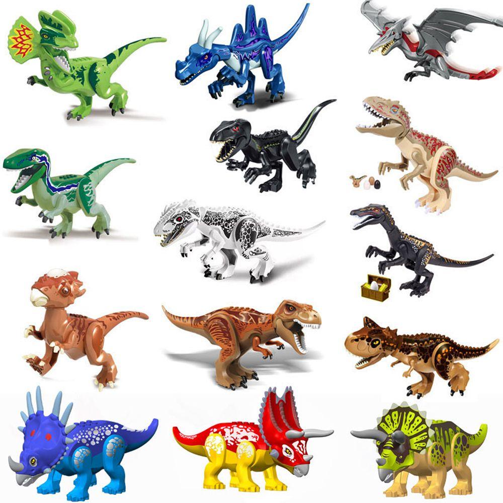 Needway Blok Dinosaurus Mainan Edukasi Dinosaurus Abad Mainan DIY Mainan Anak I-Rex Merakit Blok Model Dino