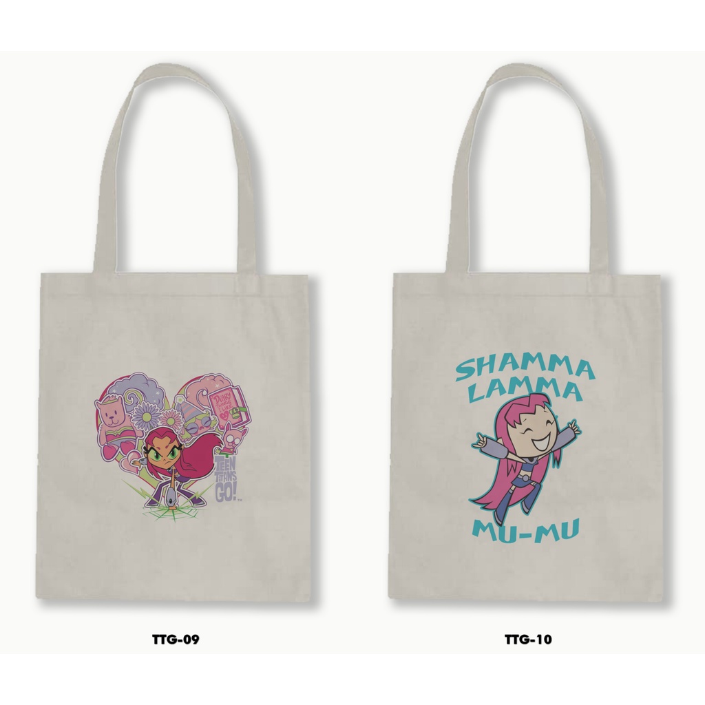 TOTE BAG BLACU - TEN TITANS GO!