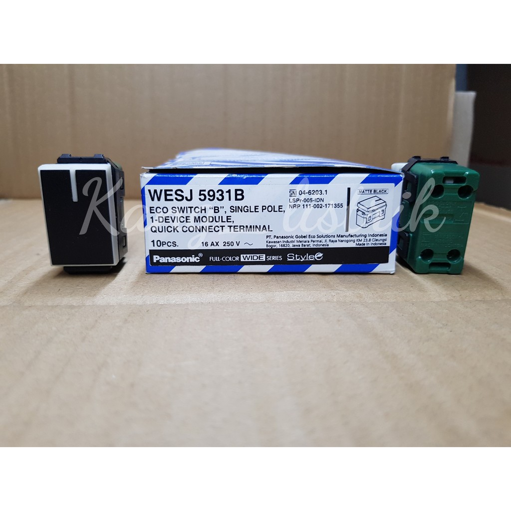 Panasonic Hitam WESJ5931B / Mata Saklar Engkel Kecil WESJ5931B