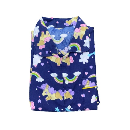 Piyama remaja/ piyama dewasa size 14-16-18-PONY SLEEP NAVY