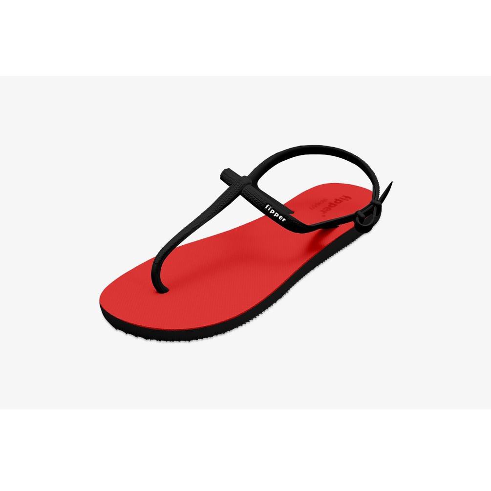 [KODE BARANG 4693] FIPPER STRAPPY RED / BLACK