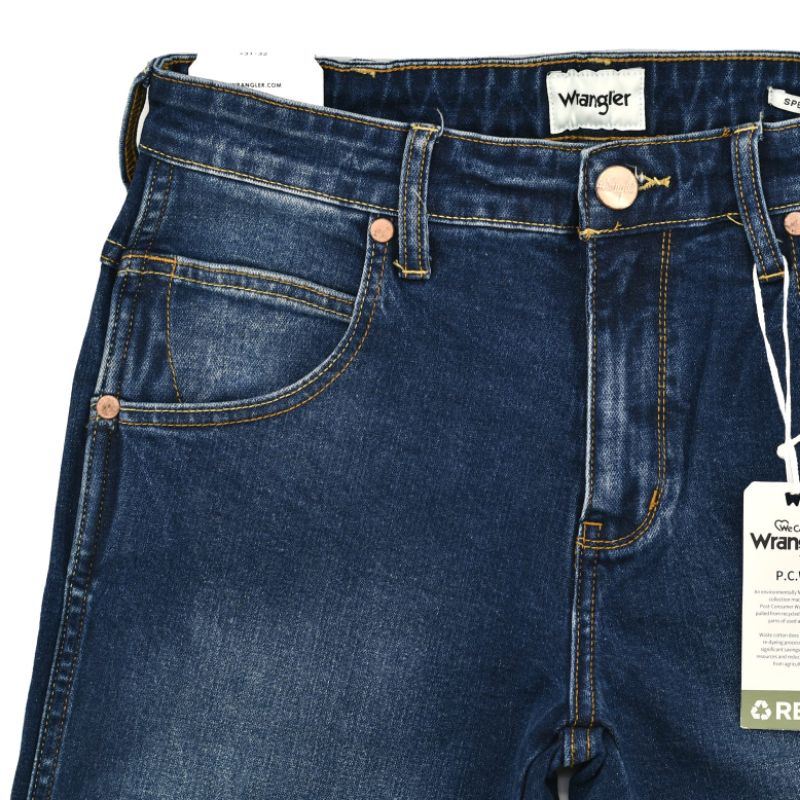 Celana Jeans Pria Wrangler Original SPENCSM7BC03P22 Slim Fit Stretch