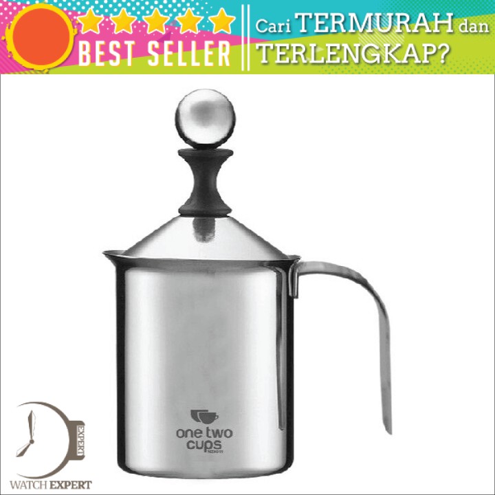 BAYAR DI TEMPAT Gelas Kopi Espresso Latte Art Coffee Milk Frother Double Mesh 400ml