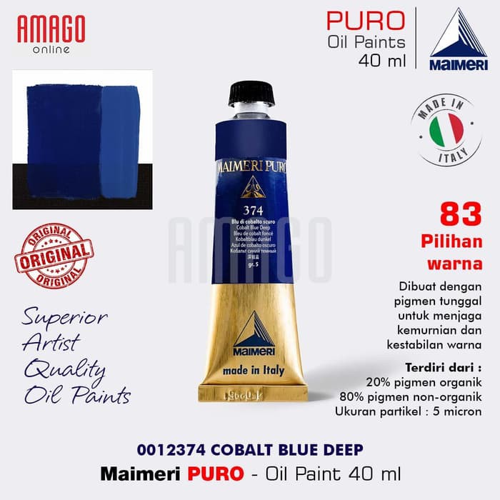 MAIMERI PURO - OIL PAINT - COBALT BLUE DEEP - 40ML - M0012374