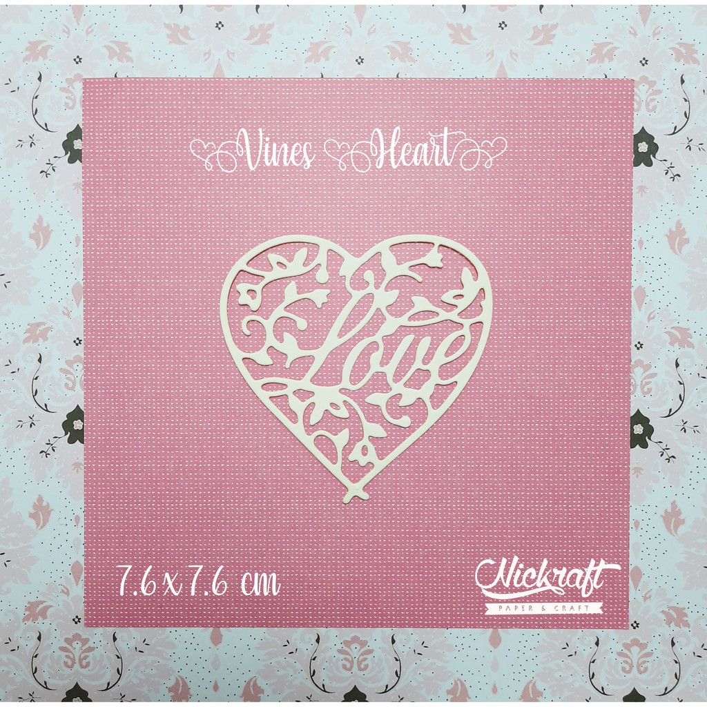 

VINES HEART - Bahan Scrapbook Love Hati