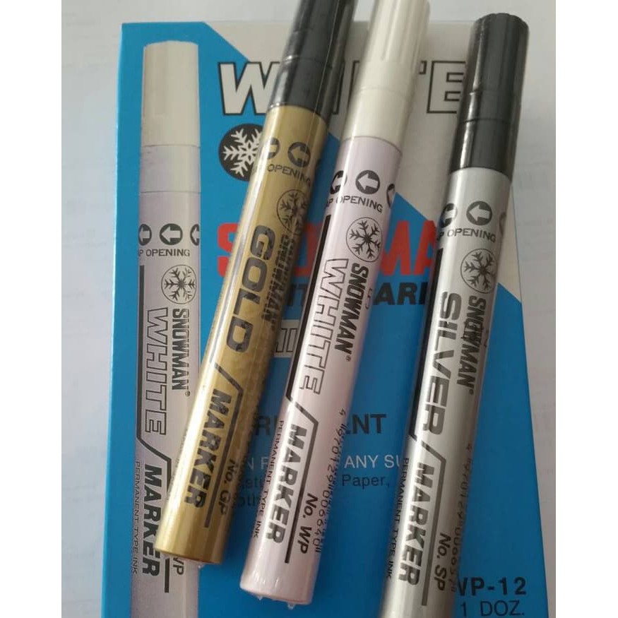 

Label Cetak Harga - Pita Label Printer Casio - Tinta Pilot Spidol White Gold Silver Marker Snowman