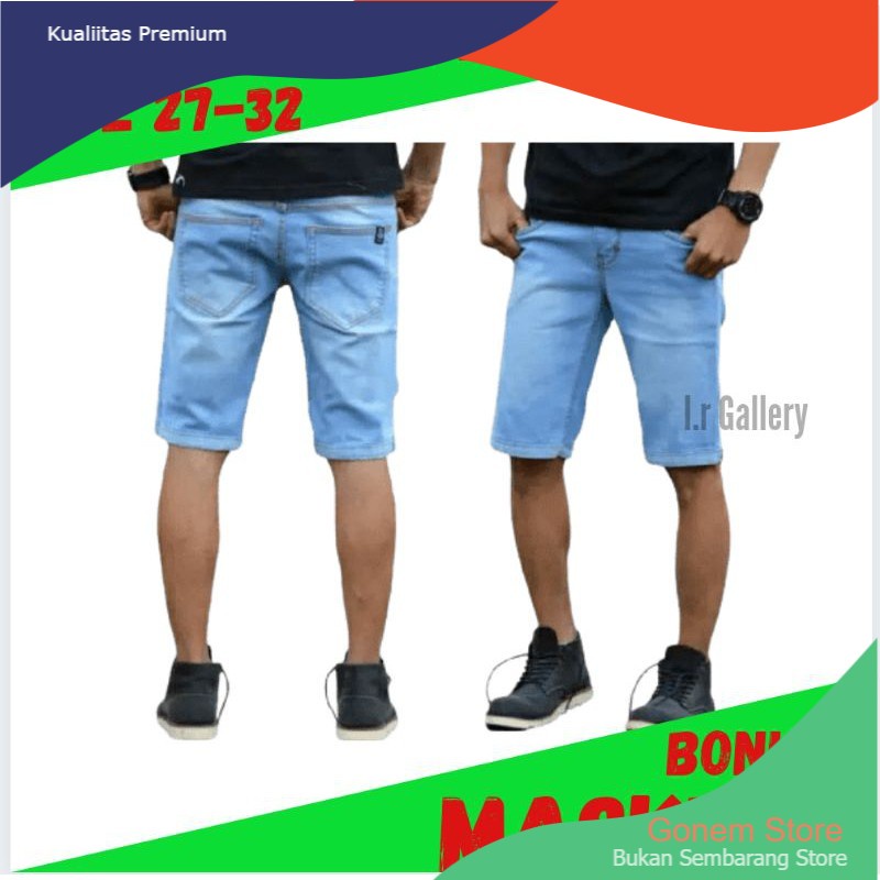 Celana Pendek Levis pria Motif lepis polos hitam distro cowok murah jumbo jeans peria sobek robek bi