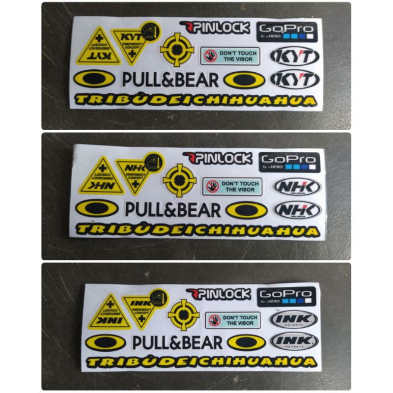 (COD) STIKER VISOR HELM SET INK,KYT,NHK