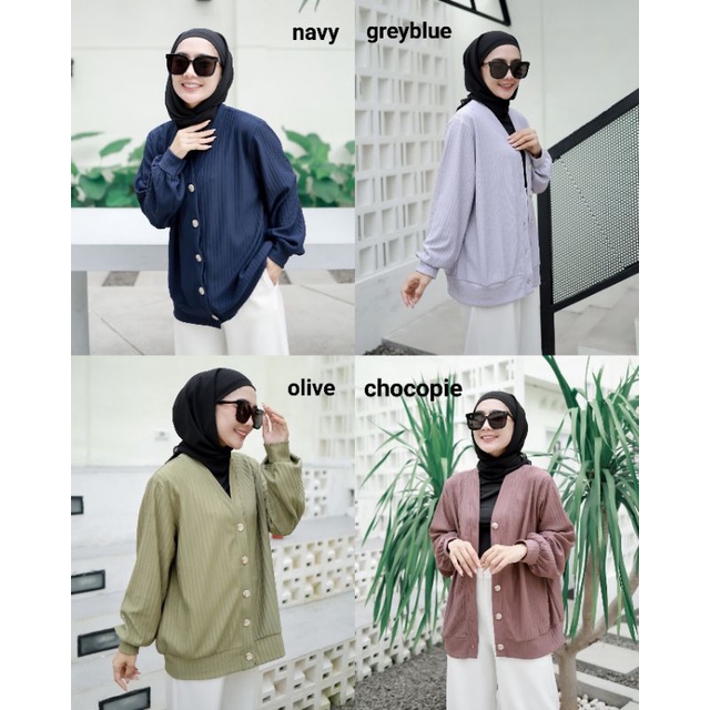 Artemis Fashion~ ORYZA CARDY (Ld +/- 114) Cardigan polos, Ootd kekinian