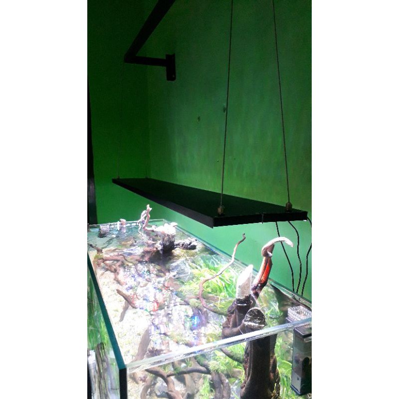 Lampu led hpl aquascape 108watt ukuran 90cm 100cm  model gantung.
