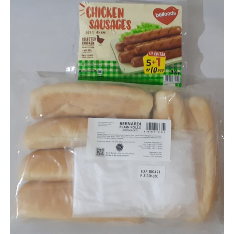 

Paket Murah Roti Hot Dog isi 6 pcs +Sosis ayam