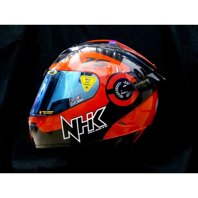 NHK HELM GP1000 MOTIF R75 | BLACK RED | PAKET GANTENG TERMURAH