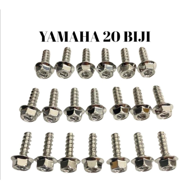 Baut body yamaha 2 kunci chrome -Master619