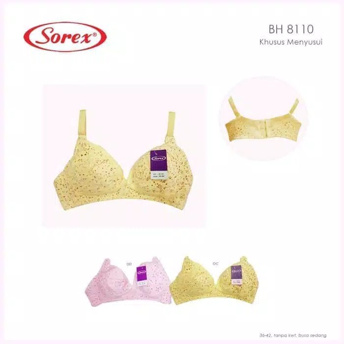 ORIGINAL BH Ibu Menyusui Bayi Nursing Bra Tanpa Kawat SOREX 8110