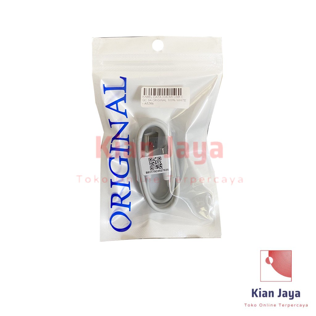 Kabel Charger Sync Data Hp Charging Ori Xiaomi USB Tipe Type C Output 3A Original 100%