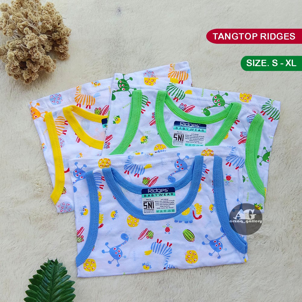 6pc - Singlet anak Ridges FULL PRINT S M L XL kaos kutung anak kaos harian kaos santai