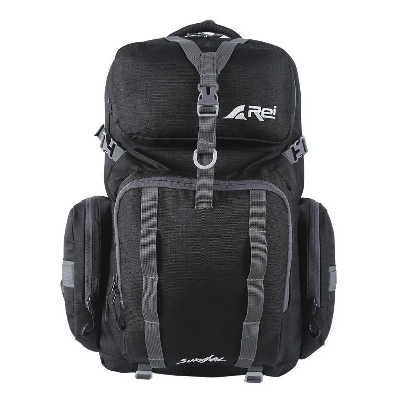 Tas Gunung Pria SURVIVAL 40L AREI OUTDOORGEAR - DAYPACK 40L Pria REI SURVIVAL BLK - Semi Carrier Pri