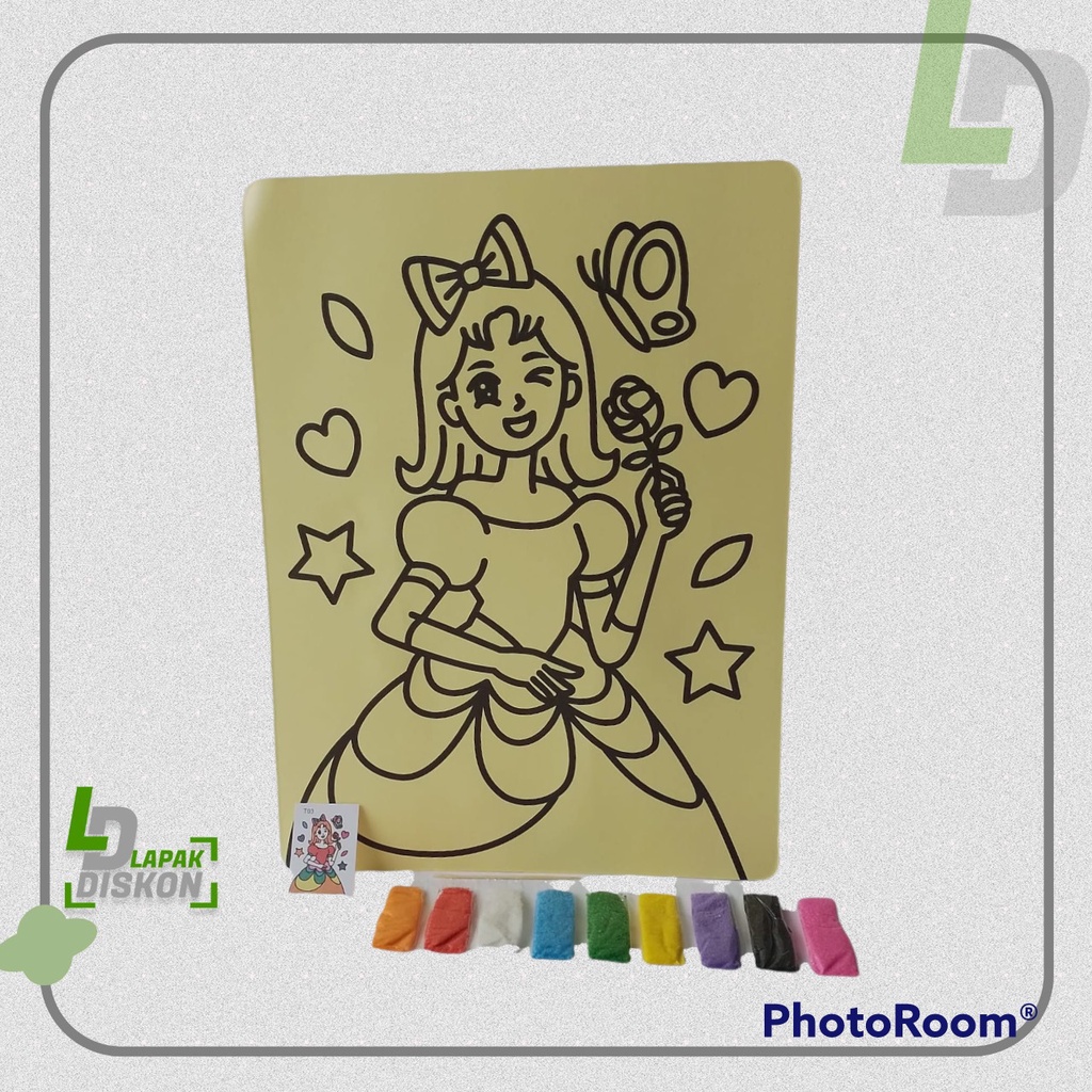 Mainan Edukasi Kertas Mewarnai Dengan Pasir | mewarnai dengan pasir | buku mewarnai | mewarnai murah