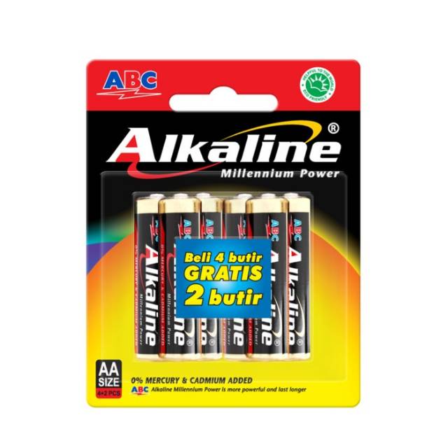 BATERAI ALKALINE A2 ISI 6 PCS / ABC ALKALINE A2 ISI 6