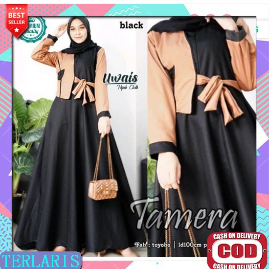 Baju Gamis Maxi Ikat Gopi Lilac Wanita Dewasa Muslim Lengan Panjang Pesta Kondangan Trend Kekinian M