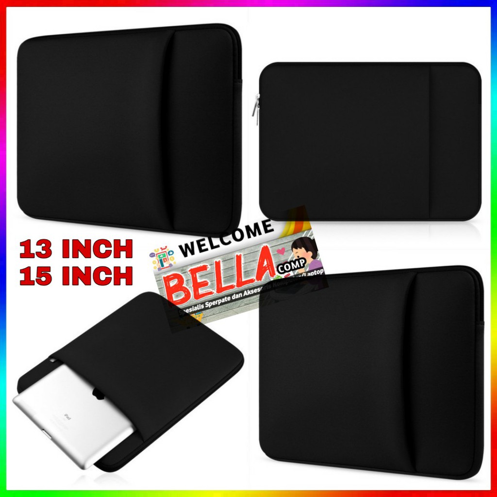 Tas Laptop Soft Sleeve Case 11''/12'' 13&quot; 15 Inch 15'6 inch / Rhodey Sleeve Case Untuk Laptop Bisa Untuk smartphone, charger, dompet dan barang lainnya ke kantung ini