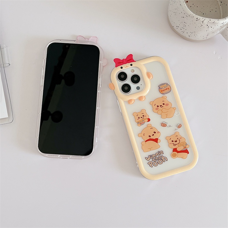 Soft Case Tpu Motif Winnie Pooh Untuk iPhone 14 13 12 11 Pro Max X Xr Xs Max 7 8 6 6s Plus SE 2020