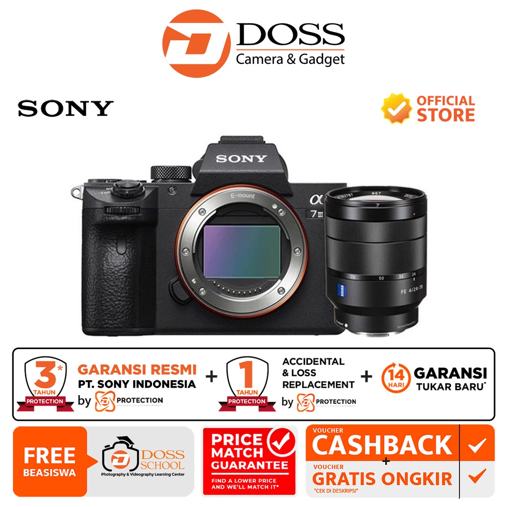 Sony Alpha A7III Body Only + SEL2470Z / Sony Alpha A7M3 / Sony A7III / Sony Alpha A7 Mark III