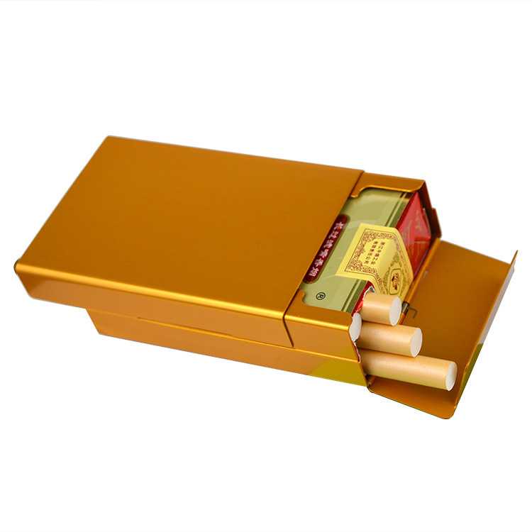 Kotak Bungkus Rokok Elegan Aluminium Slider Cigarette Case  / Tempat Penyimpanan Case Wadah Kotak Rokok  Isi 20 Batang / Bungkus Roko Rokok Murah / Wadah Rokok Keren Akrilik / Tempat Rokok Kretek / Kotak Rokok Kulit Stainless Steel Polos Elegan Anti