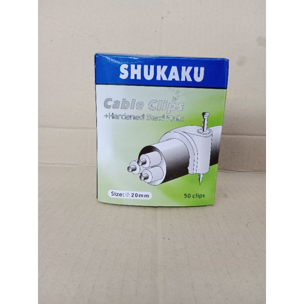 Klem Kabel 20mm Shukaku / Listrik / Paku Beton Klip