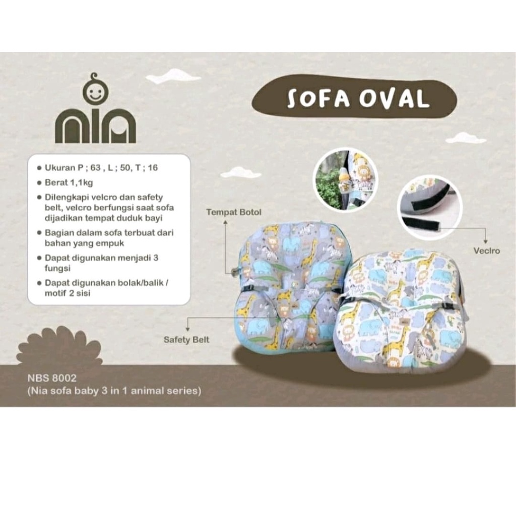 Sofa Bayi Murah Nia Sofa Baby 3 in 1 Animal Series Sofa NBS 8002