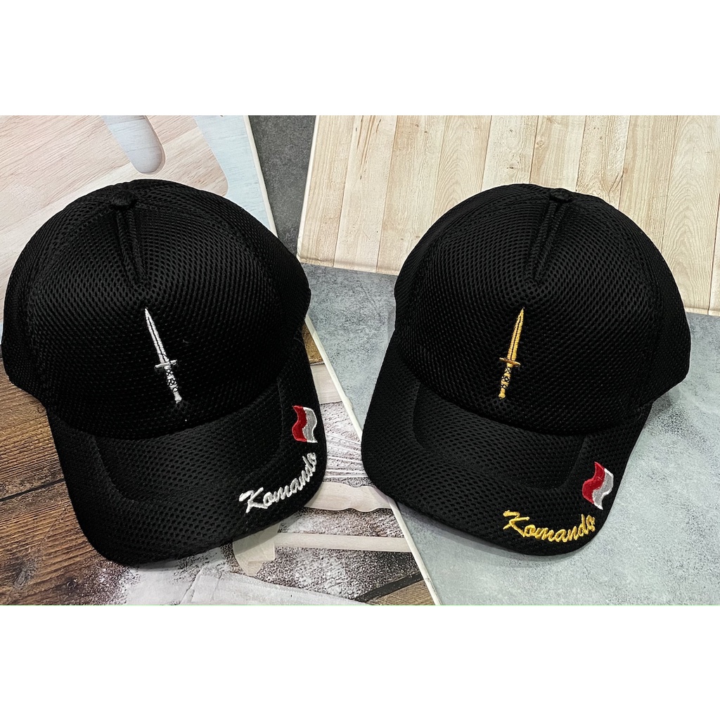 Topi Jaring Komando - Topi Komando - Topi Jaring - Topi Hitam