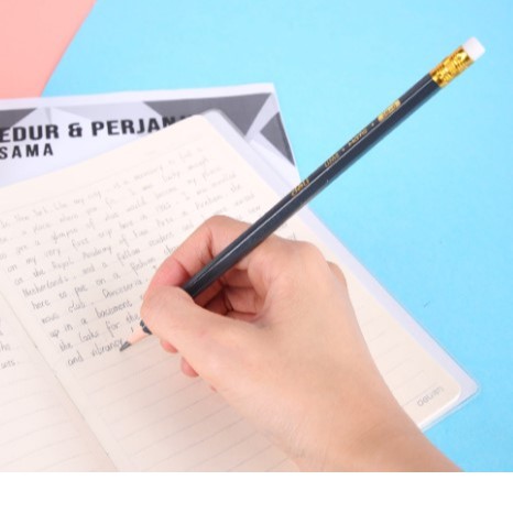 

Deli Graphite Pensil hitam pekat dengan penghapus bebas PVC tidak beracun EU20200