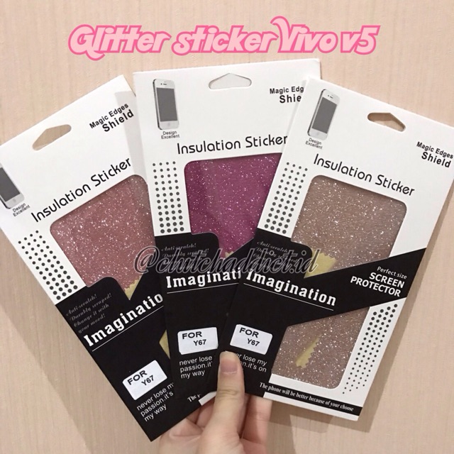 

Ready stock glitter sticker vivo v5