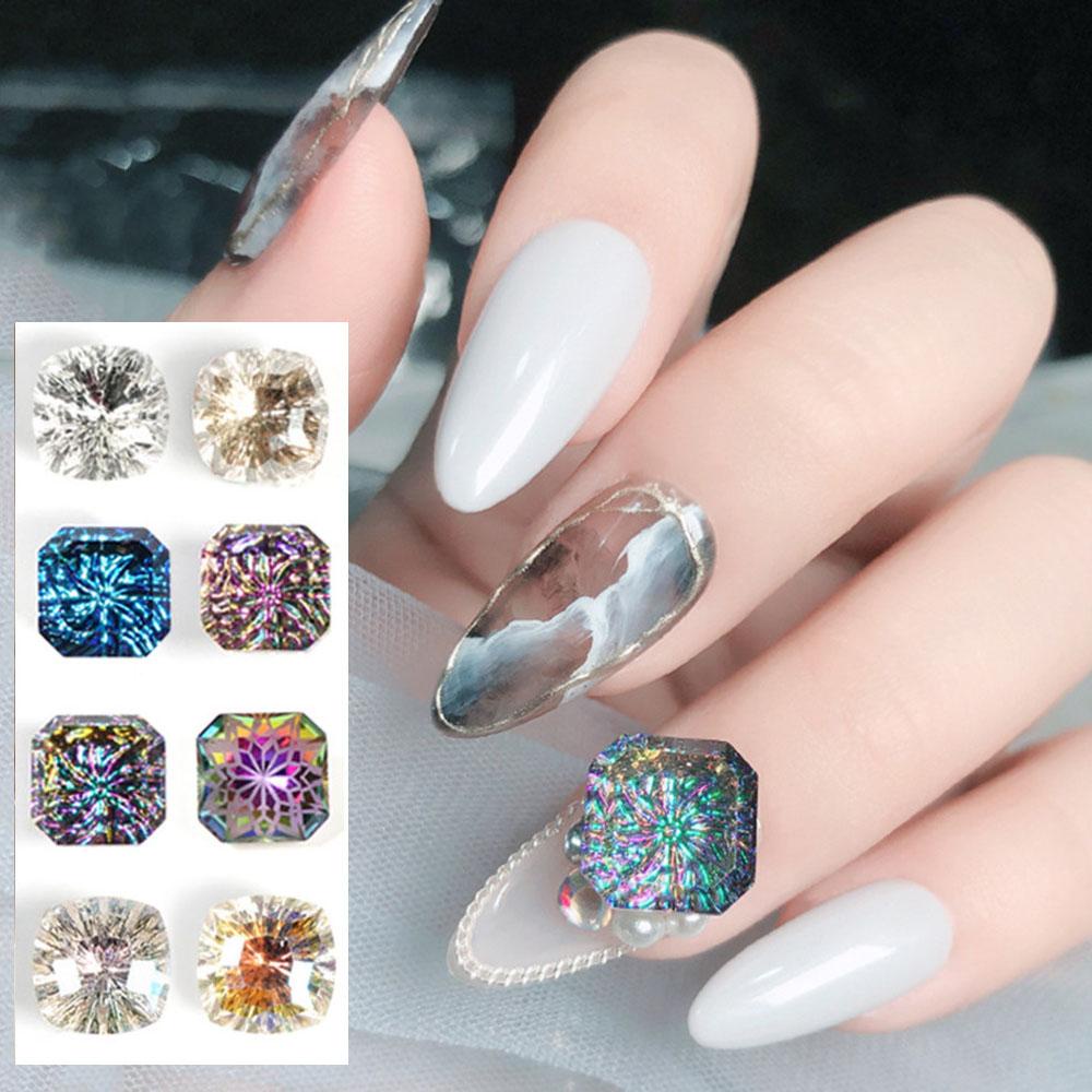 AUGUSTINA Berlian Imitasi Kuku Agustina 1Pcs Berlian Mewah Shiny Manicure Ornaments