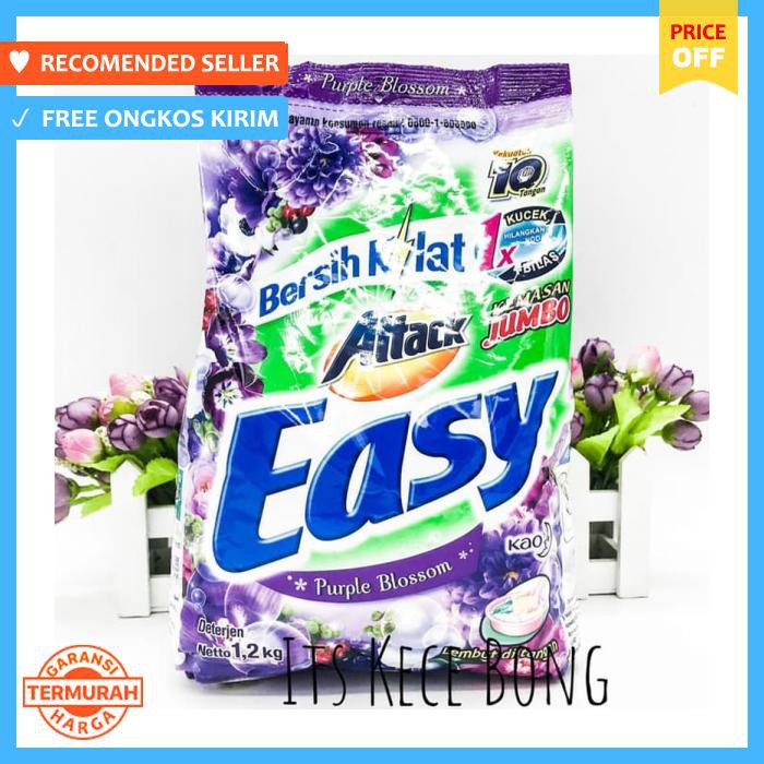 Attack Easy Varian Purple Blossom Detergent Bubuk Ukuran 1200 Gram