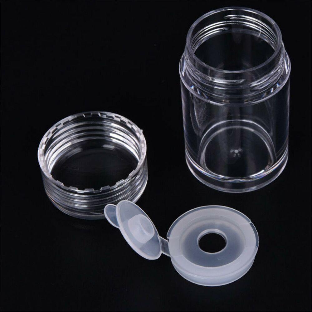 MXBEAUTY 10ml Cosmetic Bottle Clear Cosmetic Sifter Loose Powder Jars Refillable Bottles 1Pc Empty Bottle DIY Screw Lid Makeup Tools