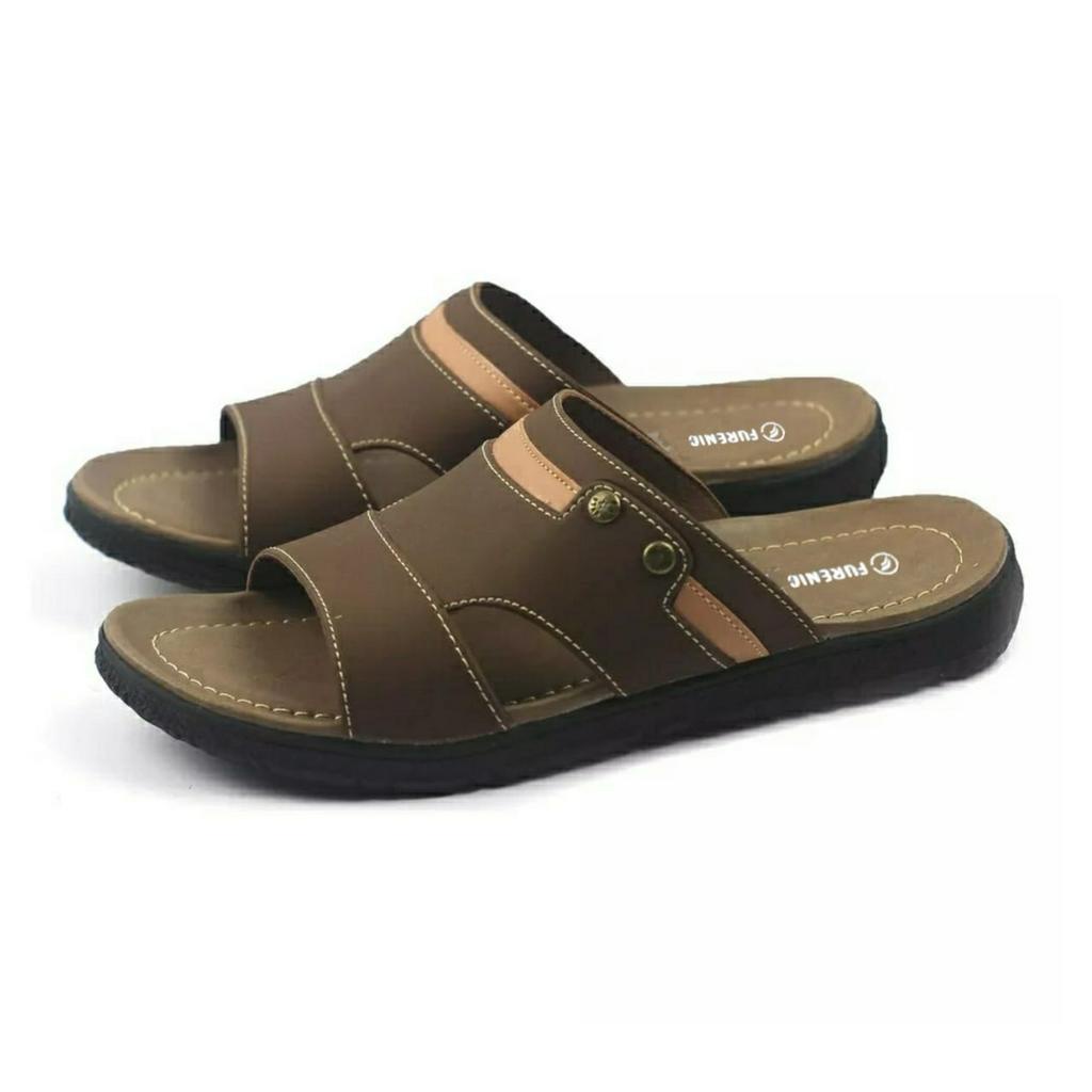 Sandal Slide Slop Pria Kulit Dewasa Sendal Selop Cowok Kekinian Terbaru
