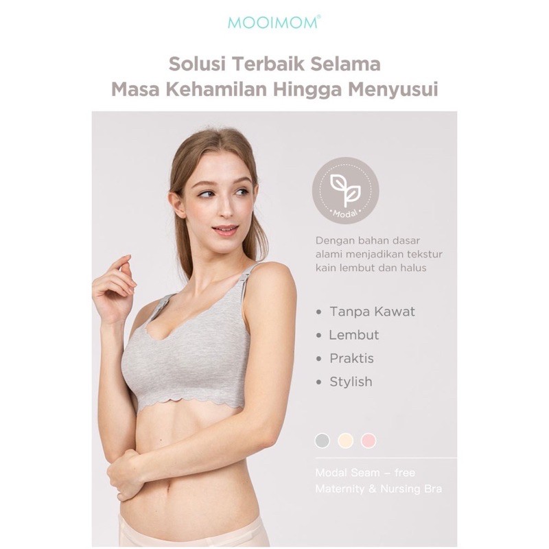 MOOIMOM Modal Seam-free Maternity &amp; Nursing Bra B93102 / Bra Menyusui