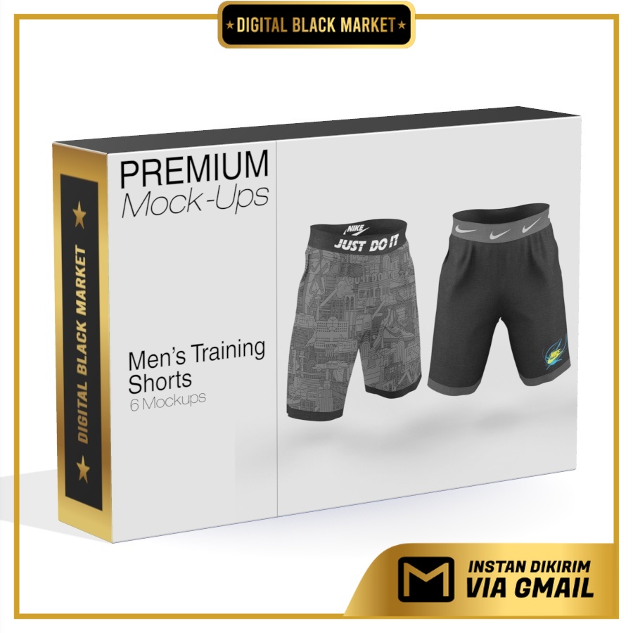 Mens Training Shorts Mockup - Adobe Photoshop