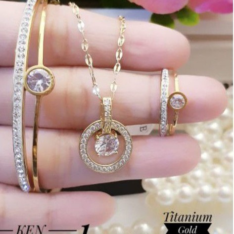 Titanium Set Perhiasan Wanita 2861