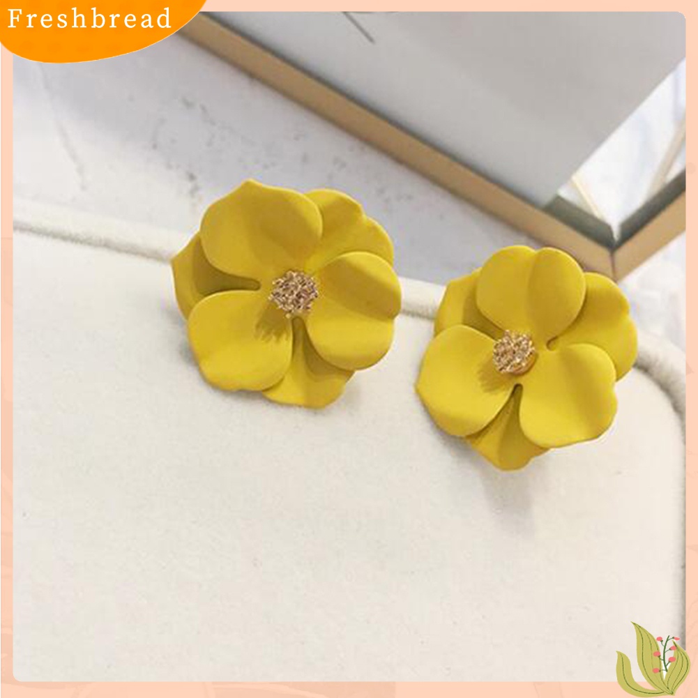 Fresh| Anting Stud Desain Bunga Warna-Warni Untuk Wanita